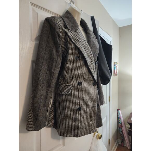 avec les filles womens anthropologie mixed tweed jacket size large lined - Picture 16 of 16